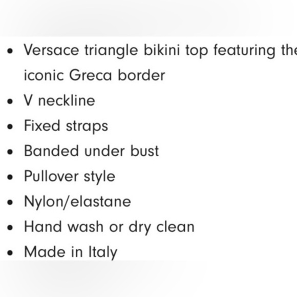 Versace Bikini Top Triangle Spugn - Picture 12 of 13